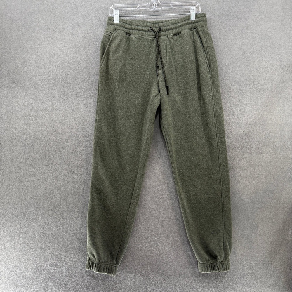 Weatherproof Vintage Mens Joggers Olive Green Fleece Lined Sweatpants Medium